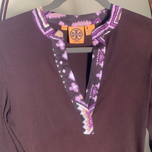 Tory Burch V Neck Henley Tee - Picture 3 of 6